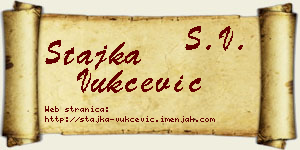 Stajka Vukčević vizit kartica